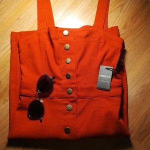 Forever 21 Red Button Up Body Con Dress